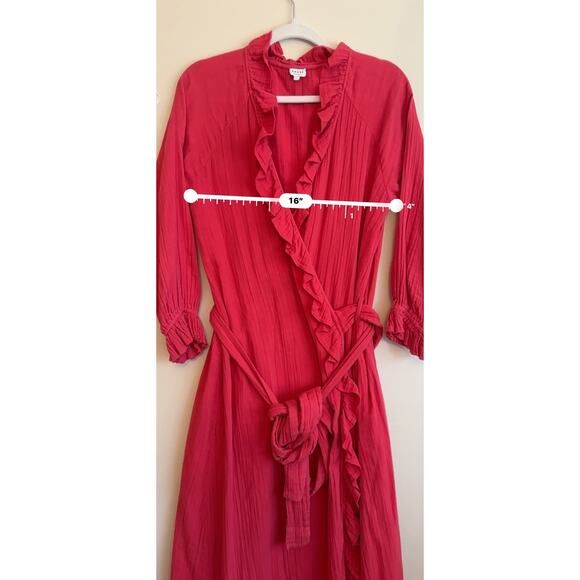 Rhode Resort Red Red Jagger Wrap Dress size L - Picture 7 of 13